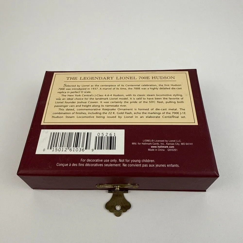 Hallmark Lionel 100th Anniversary 700E J-Hudson Steam Locomotive Ornament